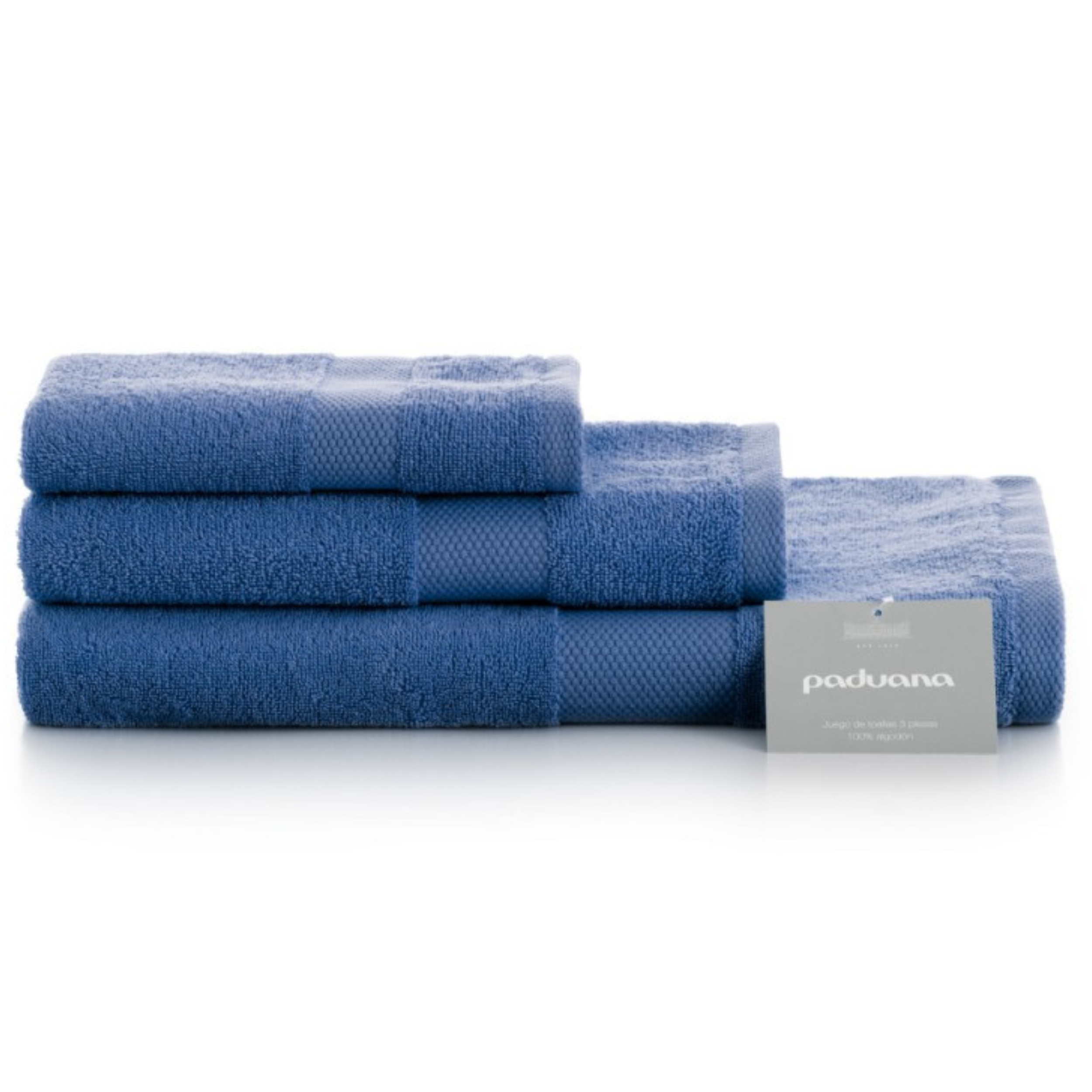PADUANA Toallas Azules de Algodón 100% Natural 500 Gramos