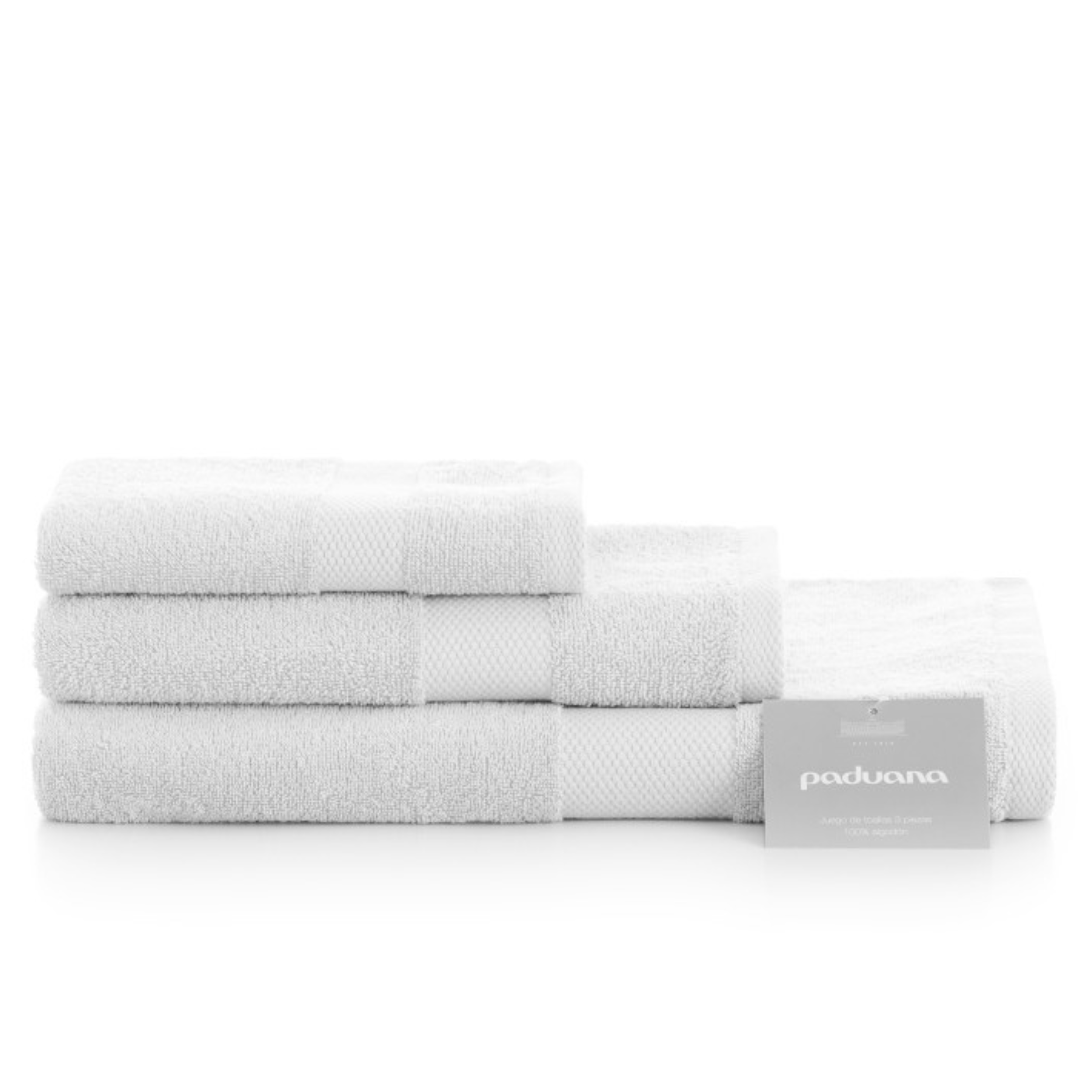 PADUANA Toallas Blancas de Algodón 100% Natural 500 Gramos