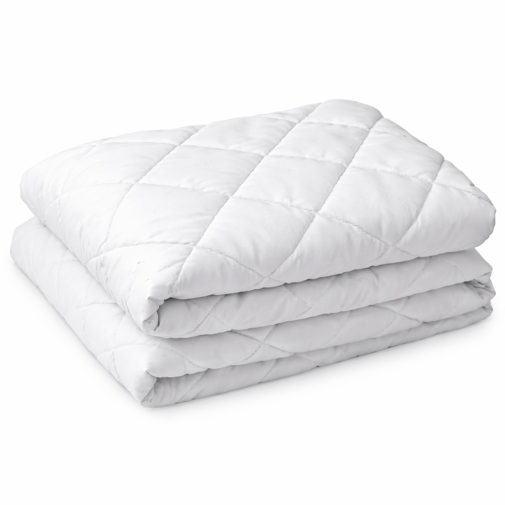 Cubre colchón protector de colchón acolchado reversible y transpirable.