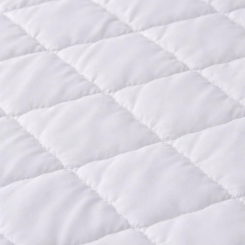 Cubre colchón protector de colchón acolchado reversible y transpirable.