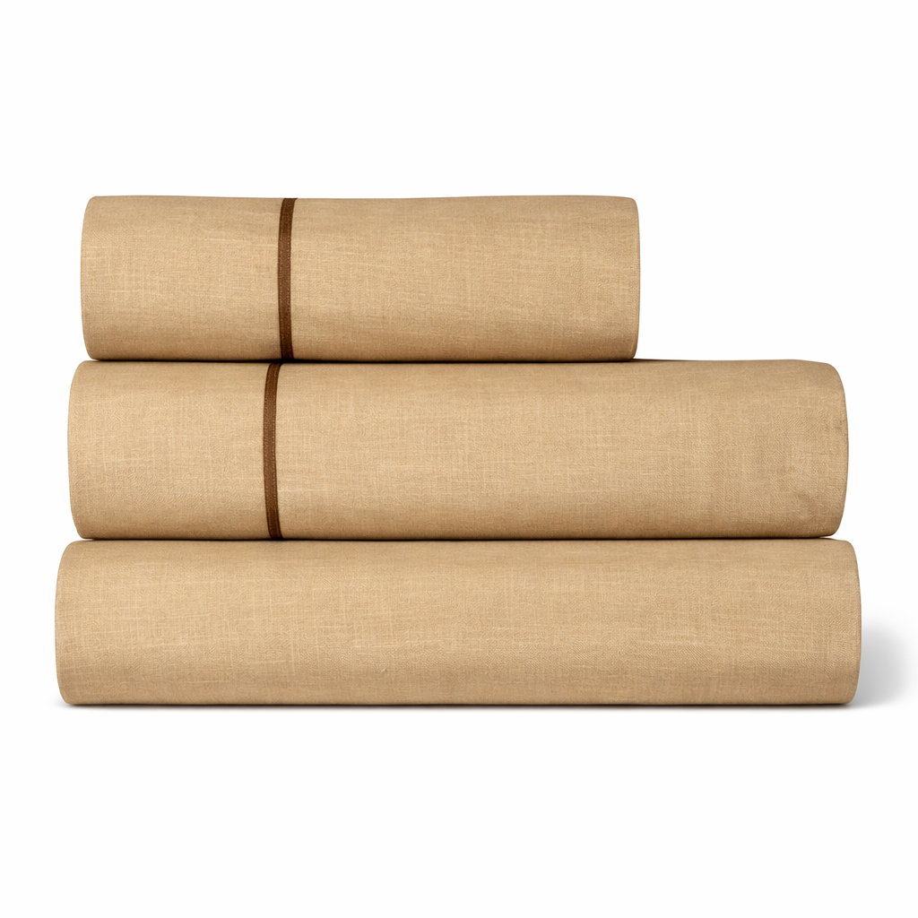Juego de Sábanas Liso Paduana COLORS Beige 144 Hilos, 50% Algodón 50% Poliéster
