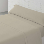 Juego de Sábanas Liso Paduana COLORS Beige 144 Hilos, 50% Algodón 50% Poliéster