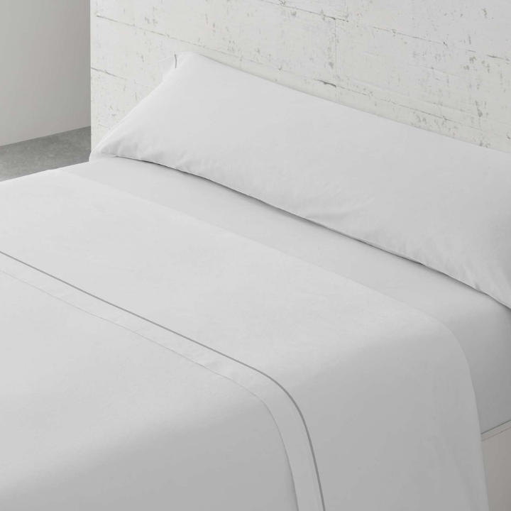 Juego de Sábanas Liso Paduana COLORS Blanco 144 Hilos, 50% Algodón 50% Poliéster