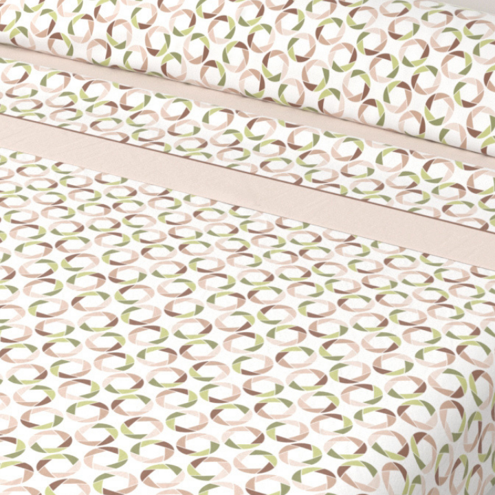 Juego de Sábanas Lorena Beige de 3 Piezas Suaves, Frescas y Bajera Ajustable 100% Microfibra