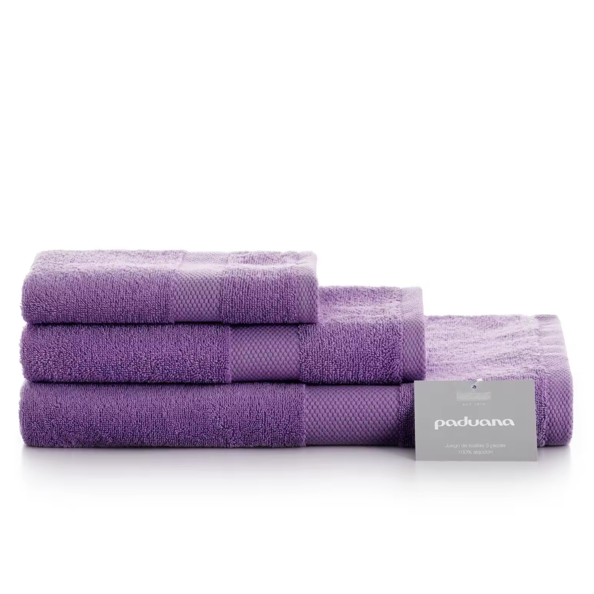 PADUANA Toallas Morado de Algodón 100% Natural 500 Gramos