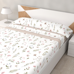 Juego de Sábanas Brisa Beige de 3 Piezas Suaves, Frescas y Bajera Ajustable 100% Microfibra
