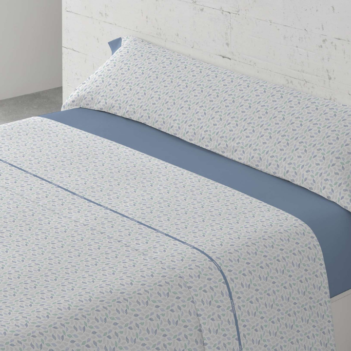 Juego de Sábanas Cayetana 100% Algodón Natural – Azul – Paduana
