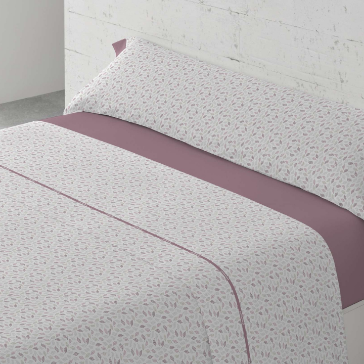 Juego de Sábanas Cayetana 100% Algodón Natural – Malva – Paduana