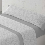 Juego de Sábanas Jacinta 100% Algodón Natural – Gris – Paduana